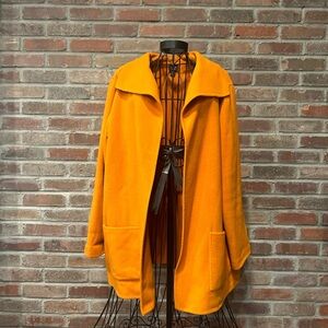 Eileen Fisher Orange Wool & Cashmere Jacket Size Medium